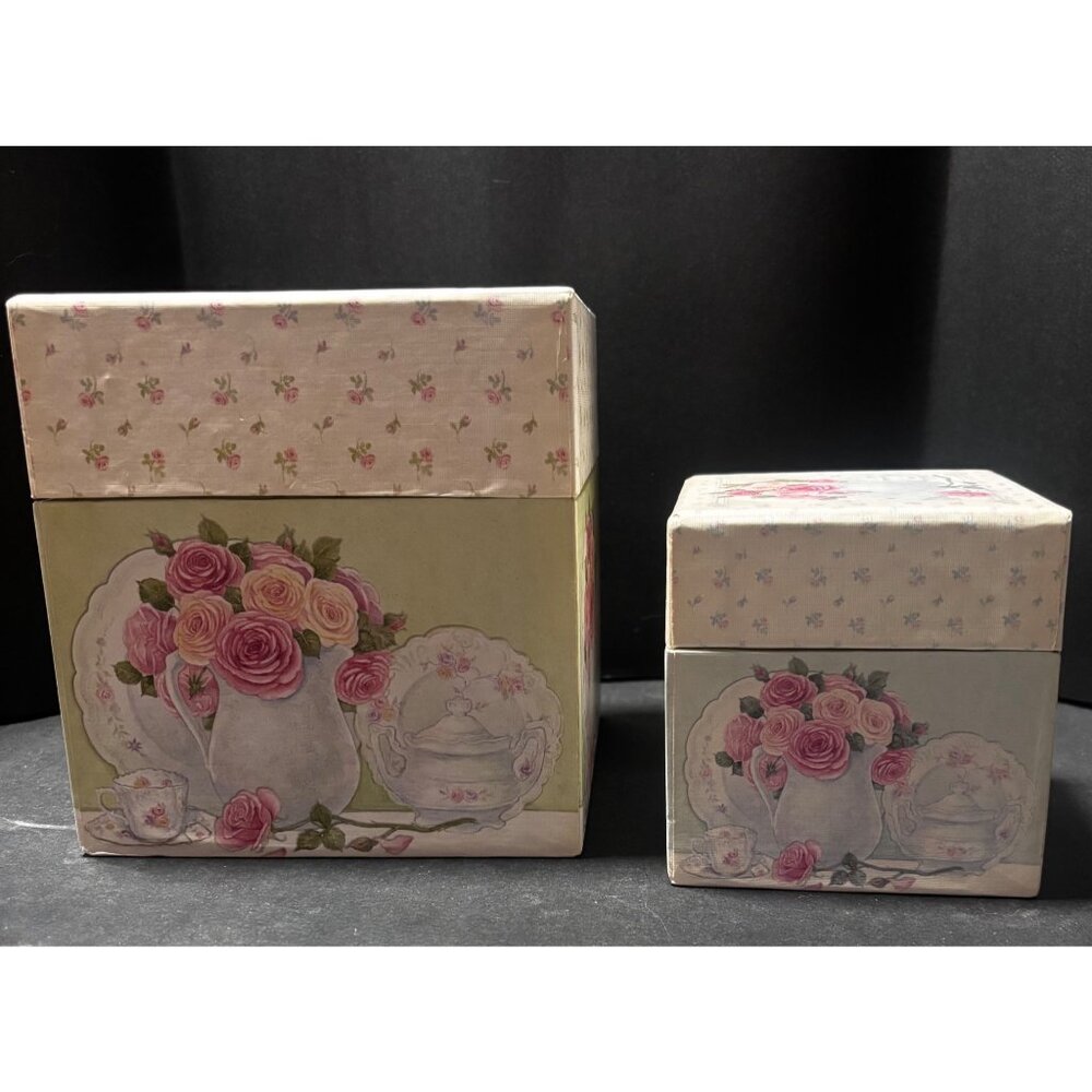 Legacy Publishing Bonnie Runge Art Work Floral Storage Boxes Set Of 2